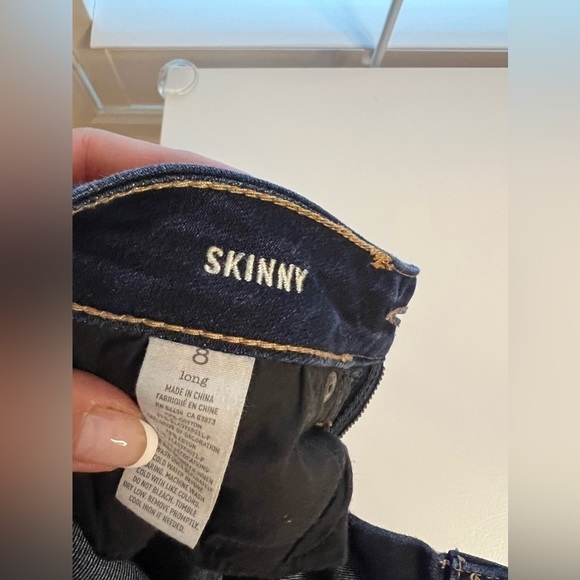 𝅺AMERICAN Eagle skinny stretch navy jeans dark wash size 8 - Picture 4 of 4